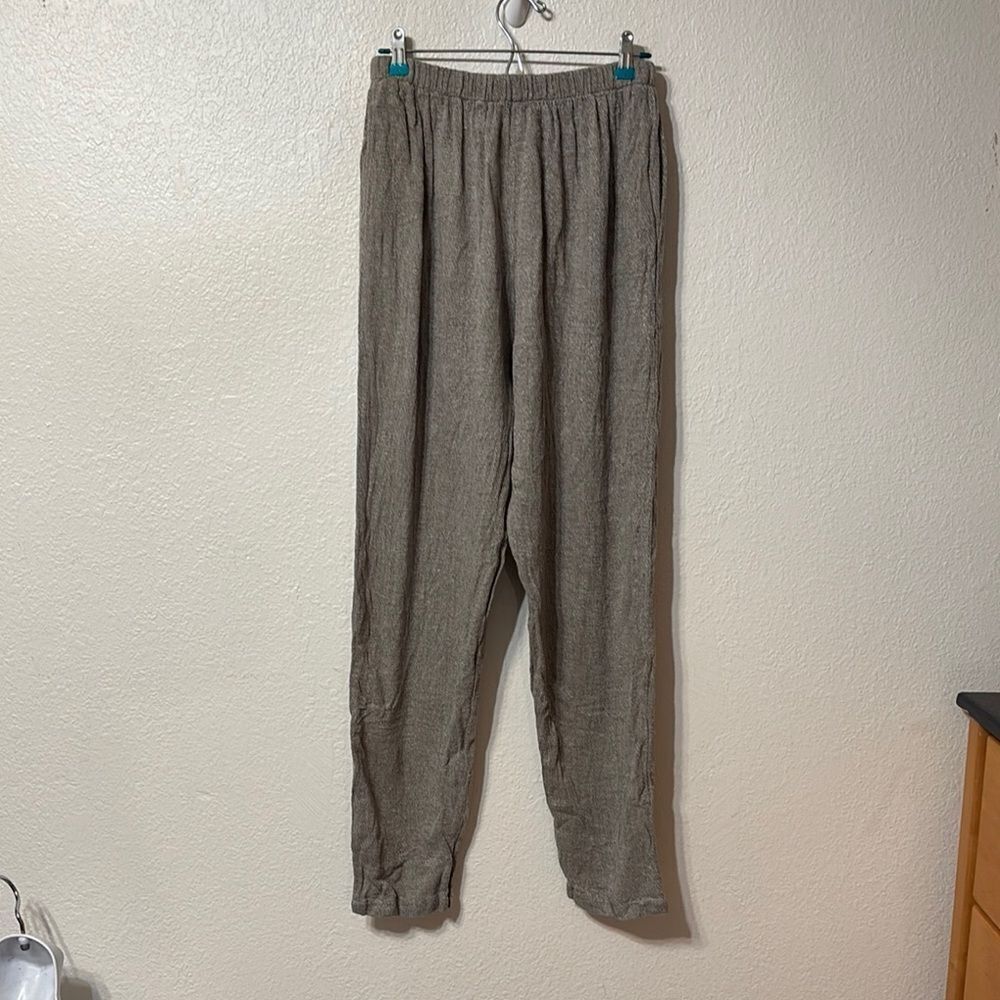 CP Shades Linen Blend Pull On Pants Large